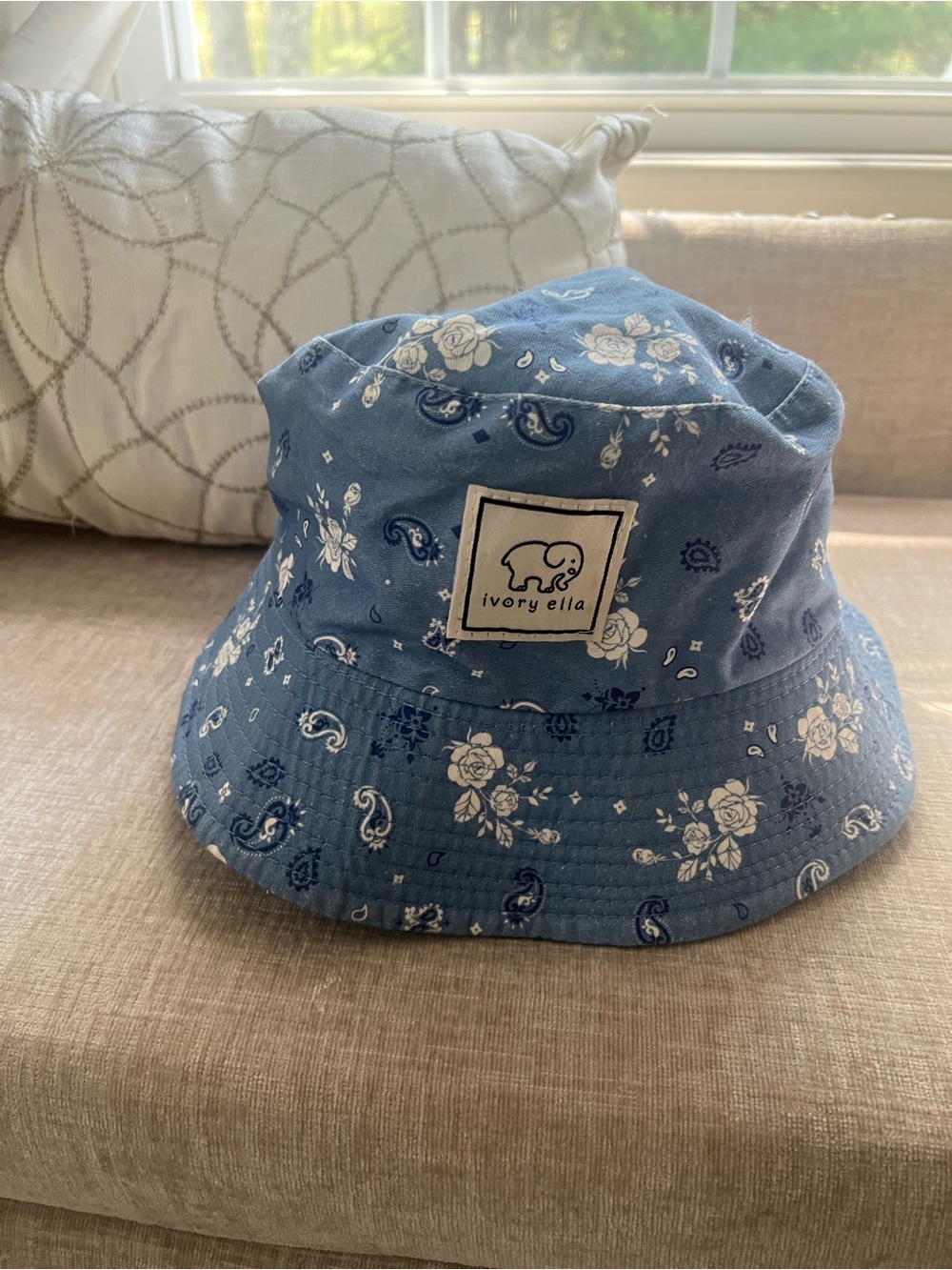 ivory ella Blue Floral Paisley Bucket Hat